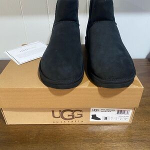 UGG Classic Mini Black Ankle Boots